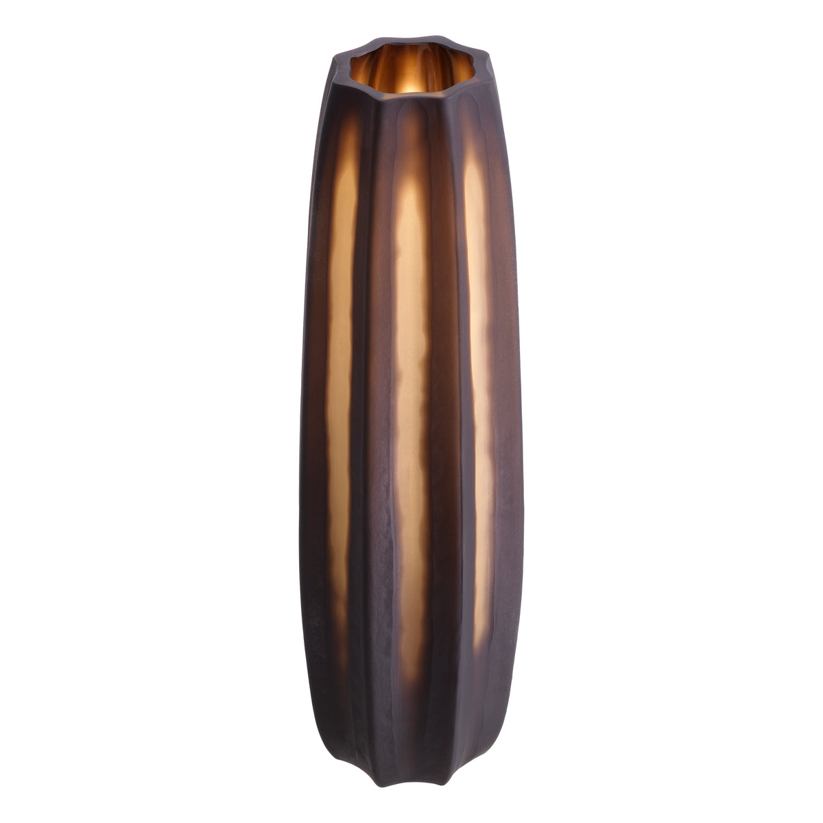 Vase Tiara Large Dark Brown Glass Eichholtz