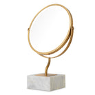 Table Mirror Jovanni Vintage Brass Finish White Marble Eichholtz