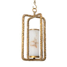 Chandelier San Lorenzo Vintage Brass Finish Alabaster Eichholtz