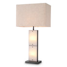 Table Lamp Ortiz Bronze Highlight Finish Alabaster Incl Shade Eichholtz