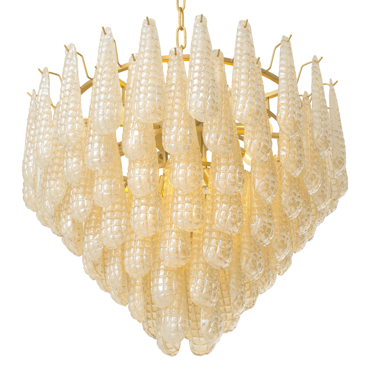 Chandelier Chaves Large Champagne Colored Glass Eichholtz