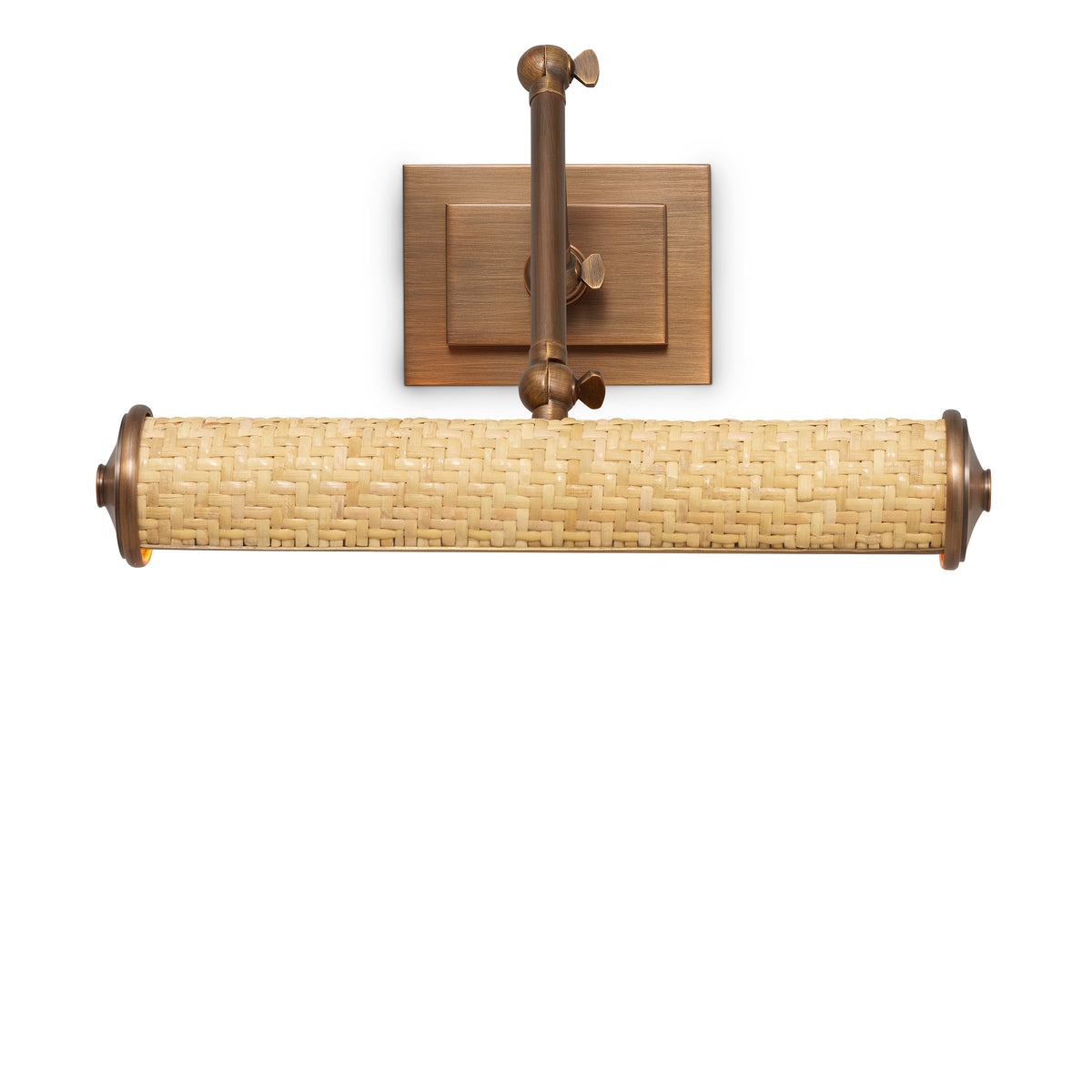 Wall Lamp Luca Small Rattan Antique Brass Finish Eichholtz