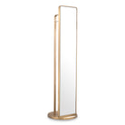 Floor Mirror Novo With Coatrack Brushed Brass Finish Eichholtz