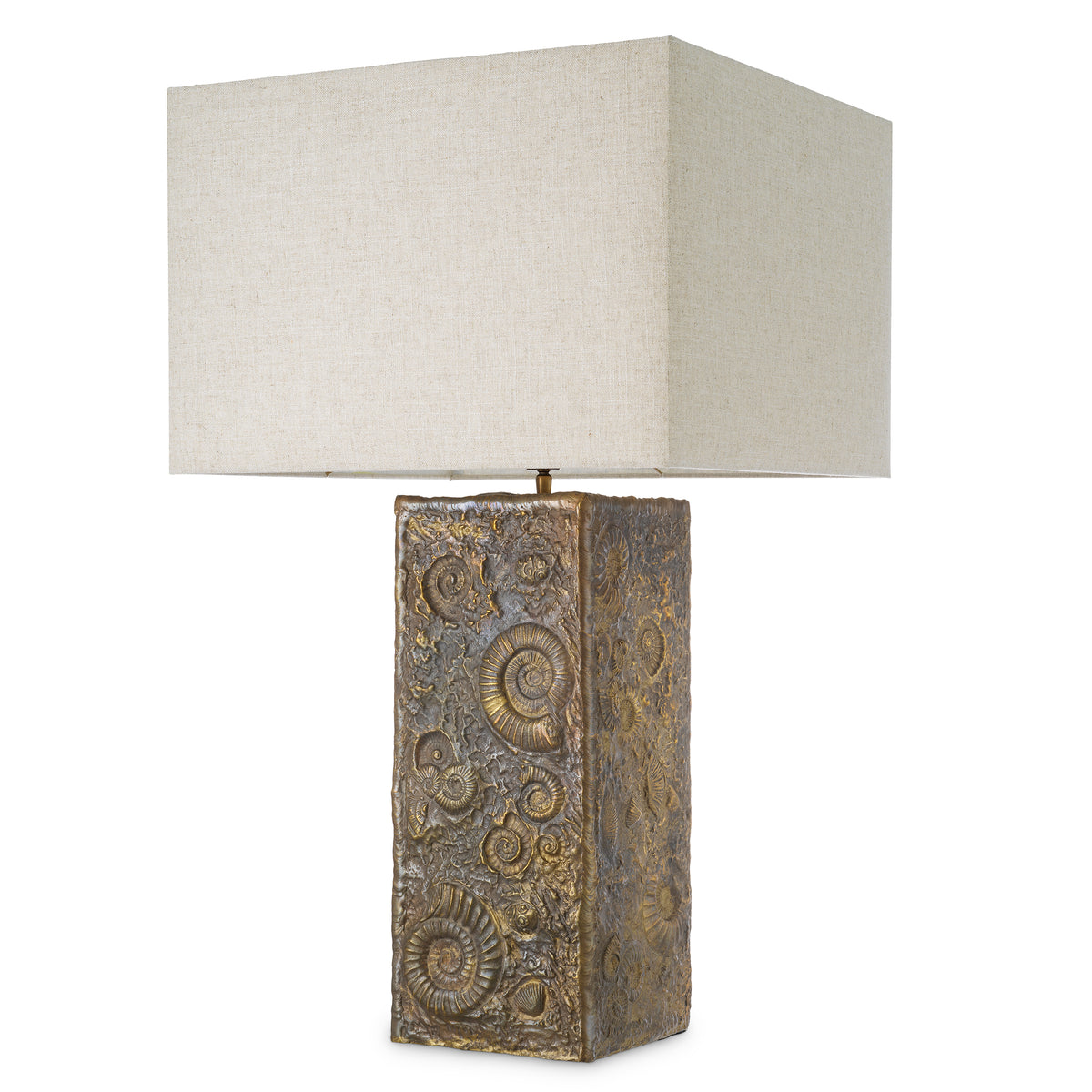 Table Lamp Kamari Vintage Brass Finish Incl Shade Eichholtz
