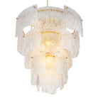 Chandelier Asinara Large Clear Textured Glass Eichholtz