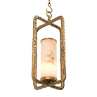 Chandelier San Lorenzo Vintage Brass Finish Alabaster Eichholtz