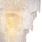 Chandelier Asinara Large Clear Textured Glass Eichholtz