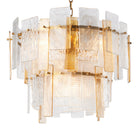 Chandelier Cassiano Structure Glass Antique Brass Finish Eichholtz