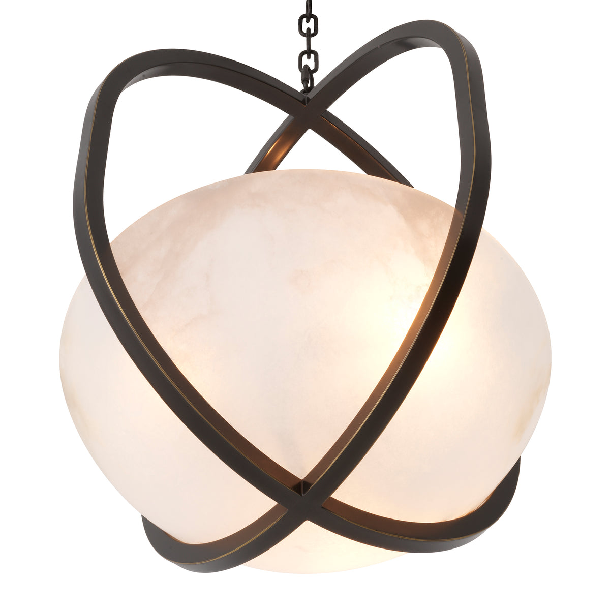 Chandelier Scapa Bronze Highlight Finish Alabaster Eichholtz