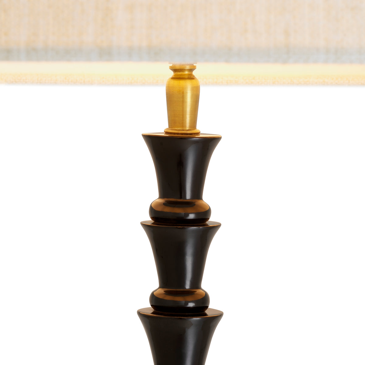 Floor Lamp Arabella Piano Black Finish Incl Shade Eichholtz
