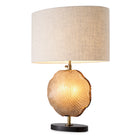 Table Lamp Nuria Vintage Brass Fnish Handmade Glass Incl Shade Eichholtz