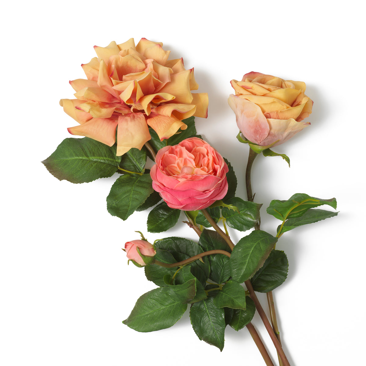 Bouquet Of Roses Real Touch Three Tone Peach 72 Pieces / 3 Varieties Eichholtz