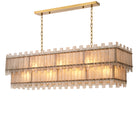 Chandelier Caprera Rectangular Antique Brass Finish Eichholtz