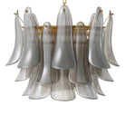 Chandelier Amun Brushed Brass Finish Smoke Glass Eichholtz
