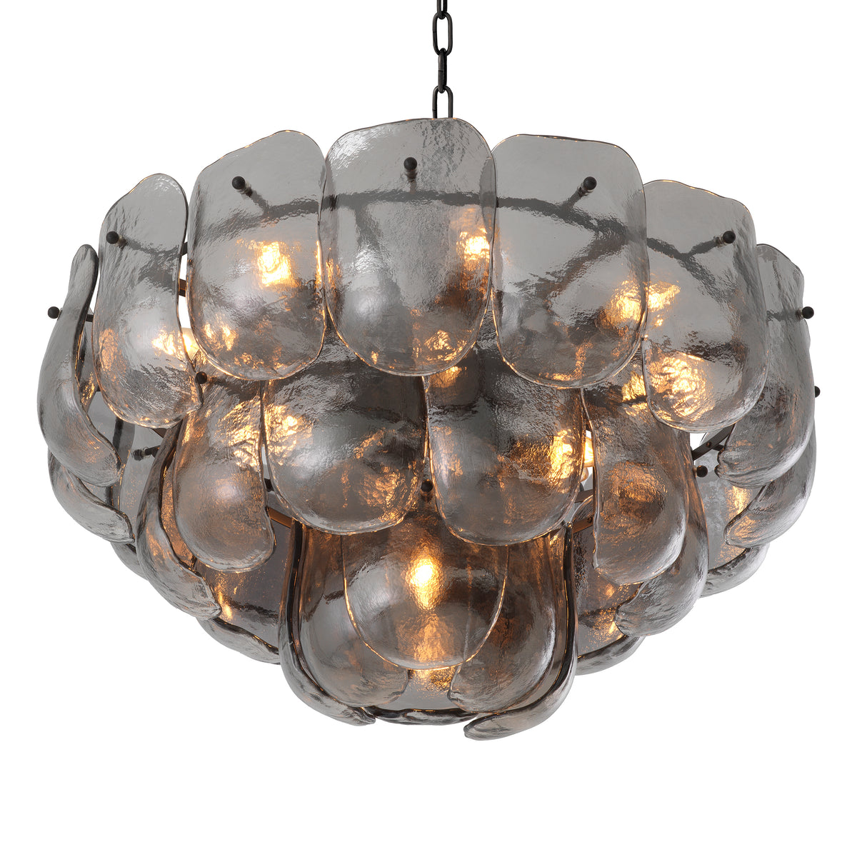 Chandelier Gustave Smoke Glass Eichholtz