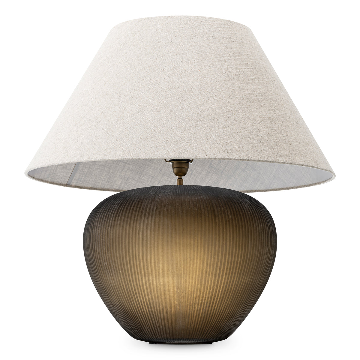 Table Lamp Bayly Stone Finish Incl Linen Mix Shade Eichholtz