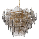 Chandelier Biltmore Antique Brass Finish Light Smoke Glass Eichholtz