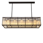 Chandelier Bernardi Rectangular Bronze Highlight Finish Eichholtz