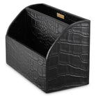Desk Set Scaleo Croco Embossed Black Leather Set Of 3 Eichholtz