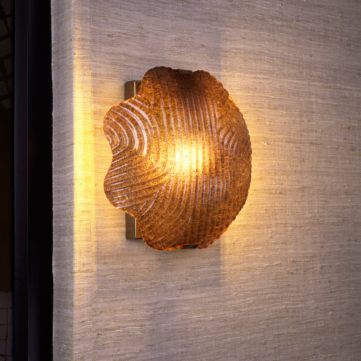 Wall Lamp Nuria Vintage Brass Finish Handmade Glass Eichholtz