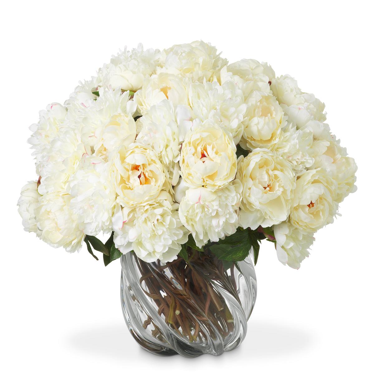 Bouquet Of Peonies White Tones Real Touch 48 Pieces / 2 Varieties Eichholtz