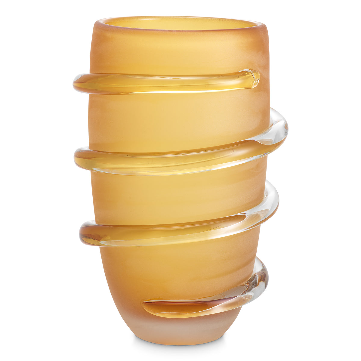 Vase Eliano Large Frosted Amber Glass Eichholtz