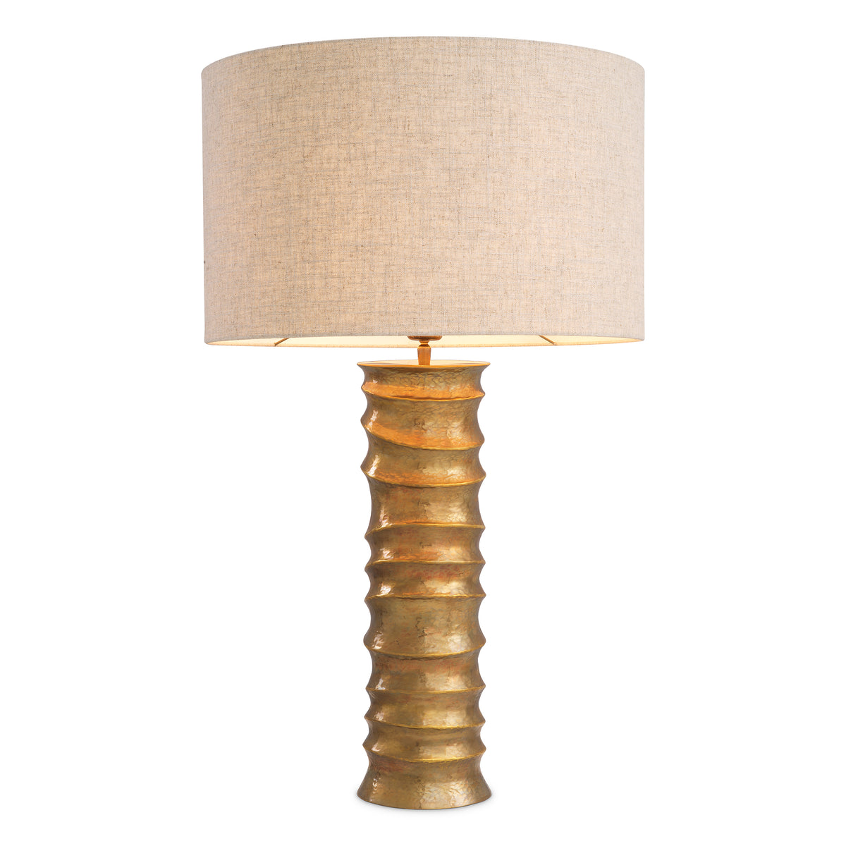 Table Lamp Gilardon Vintage Brass Finish Incl Shade Eichholtz
