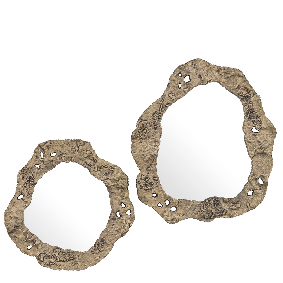 Mirror Foggia Antique Brass Finish Set Of 2 Eichholtz