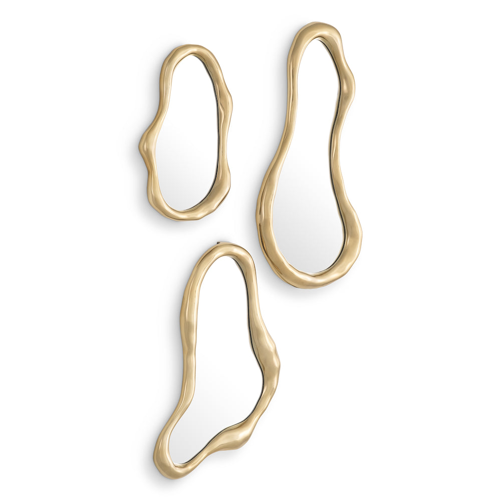 Mirror Viterbo Gold Finish Set Of 3 Eichholtz