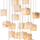 Chandelier Duboce Antique Brass Finish Alabaster Eichholtz