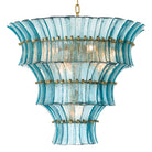 Chandelier Toscano Blue Glass Eichholtz