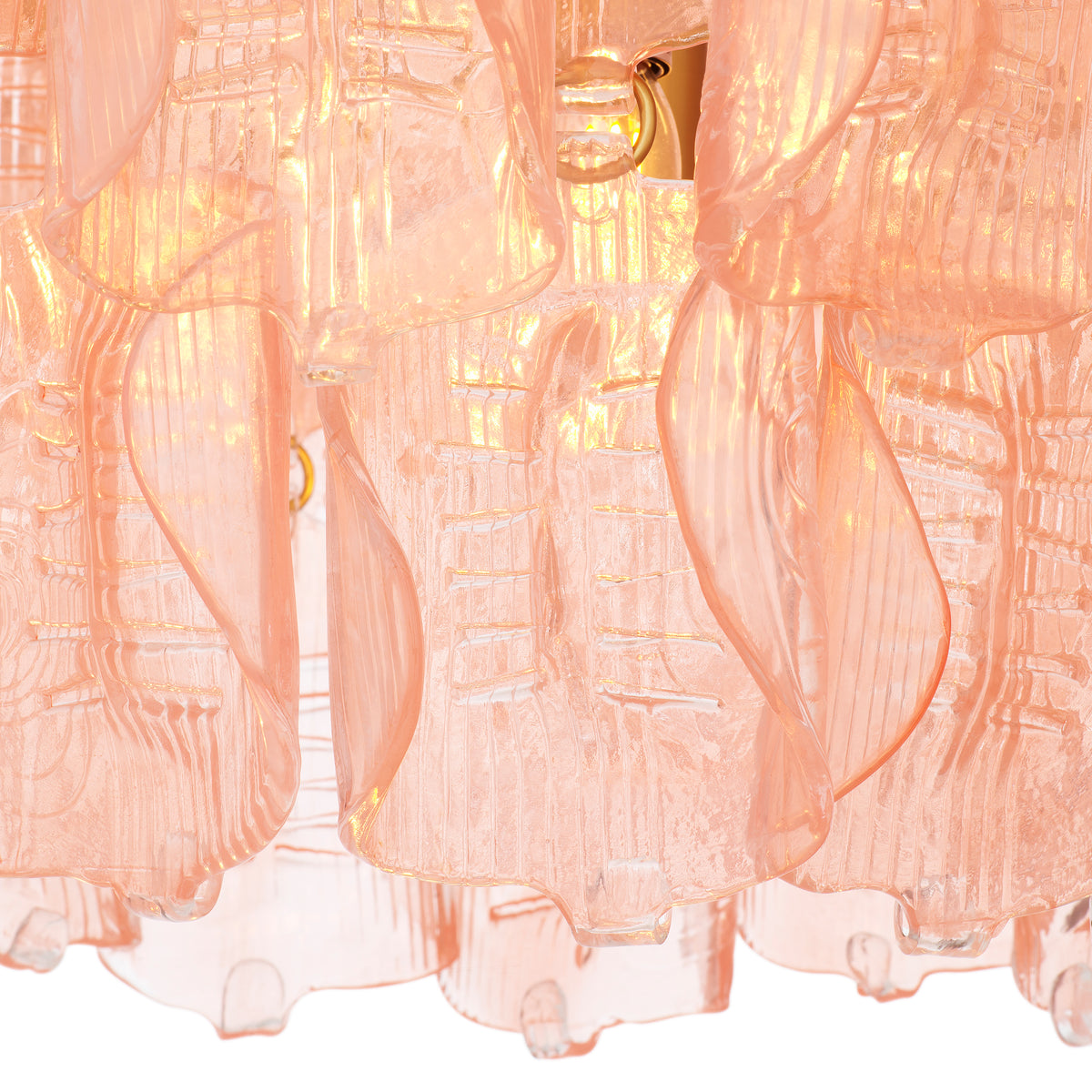Chandelier Solange Pink Glass Eichholtz