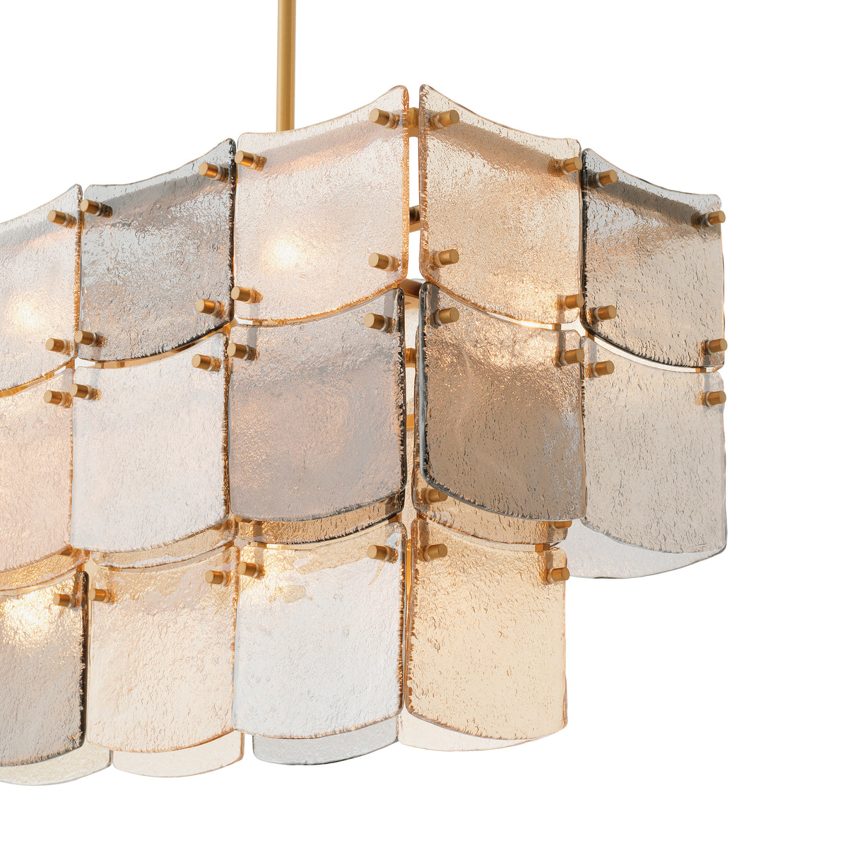 Chandelier Laurent Rectangular Antique Brass Finish Eichholtz