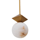 Pendant Elko Antique Brass Finish Alabaster Eichholtz