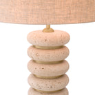 Table Lamp Baron Travertine Antique Brass Finish Incl Shade Eichholtz