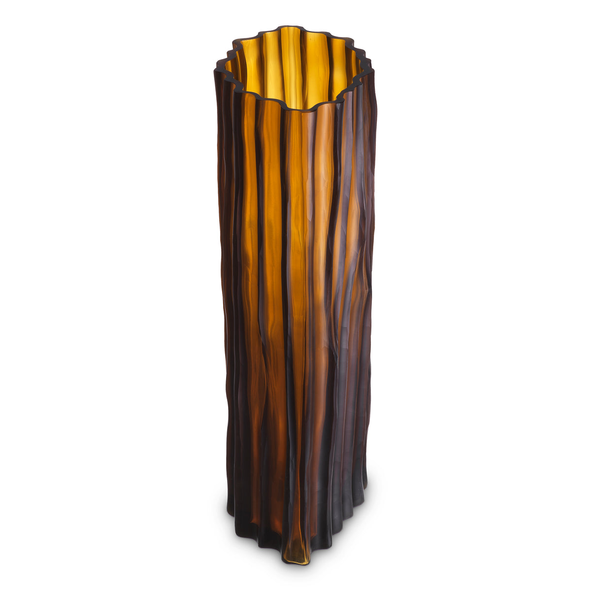 Vase Vivente Large Amber Glass Eichholtz