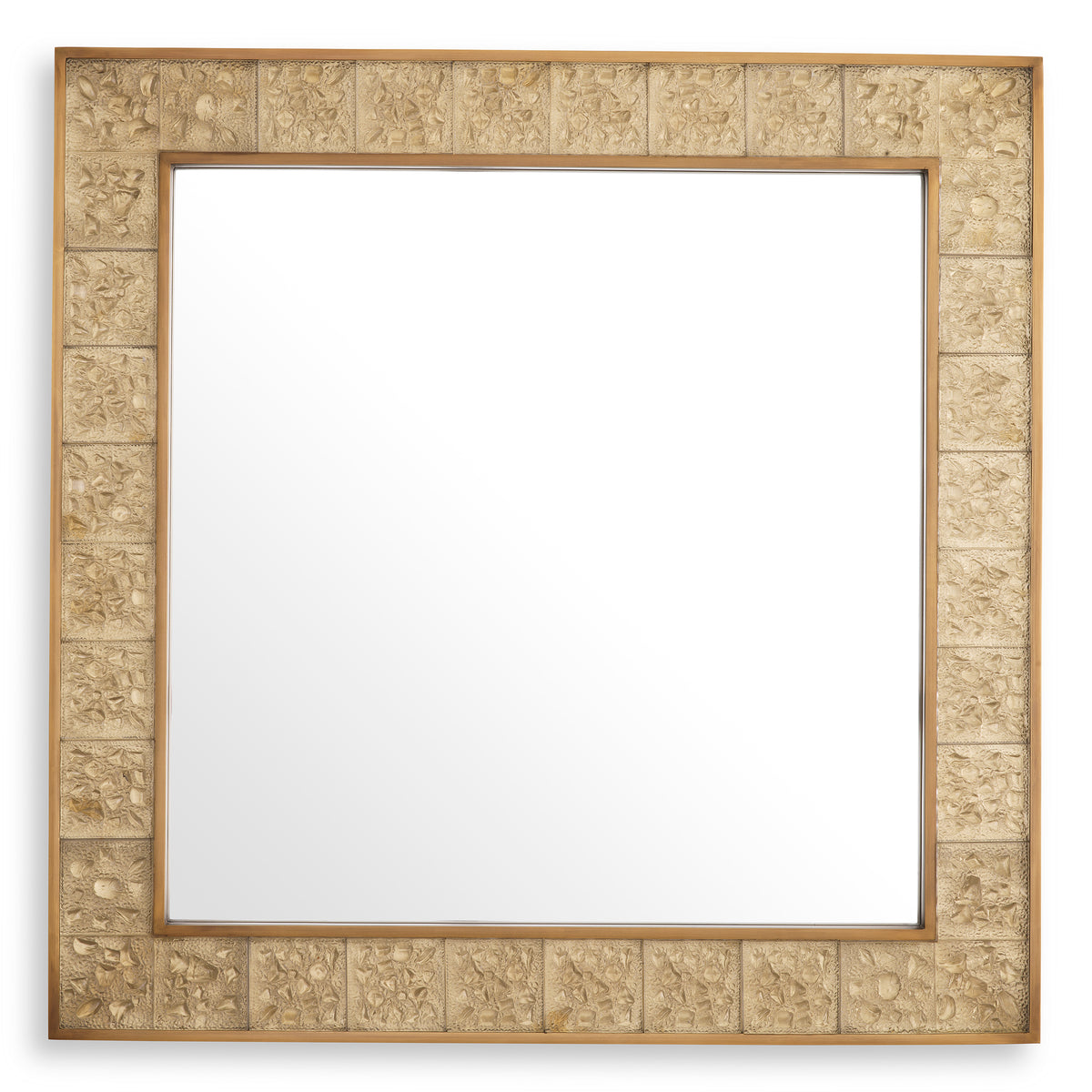 Mirror Mellot Square Vintage Brass Finish Eichholtz