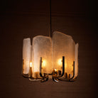Chandelier Serrano Vintage Brass Finish Handmade Glass Eichholtz