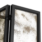 Folding Screen Jacques Classic Black Finish Antique Mirror Glass Eichholtz