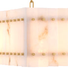 Chandelier Ruby Rectangular Alabaster Antique Brass Finish Eichholtz