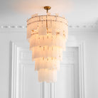 Chandelier Greyson Xl Antique Brass Finish Alabaster Eichholtz