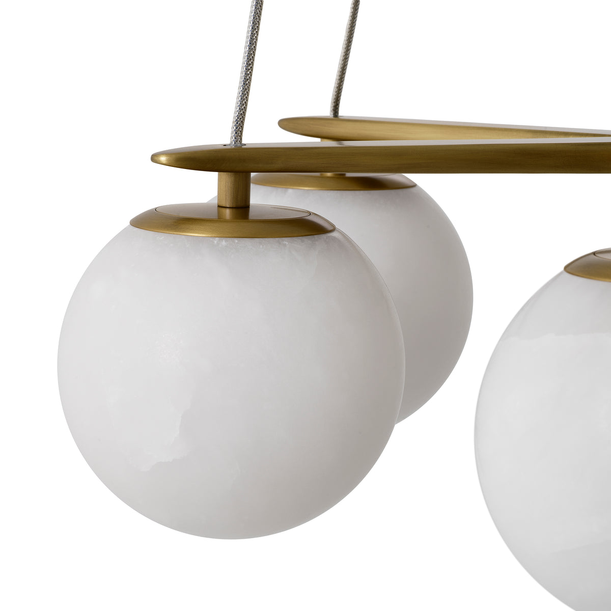 Chandelier Morro Alabaster Antique Brass Finish Eichholtz