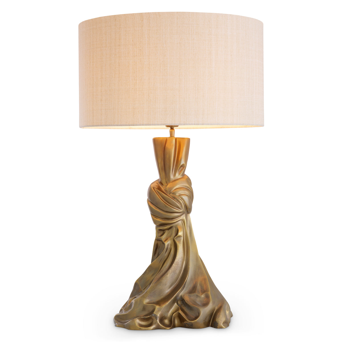 Table Lamp Banyan Vintage Brass Finish Incl Shade Eichholtz
