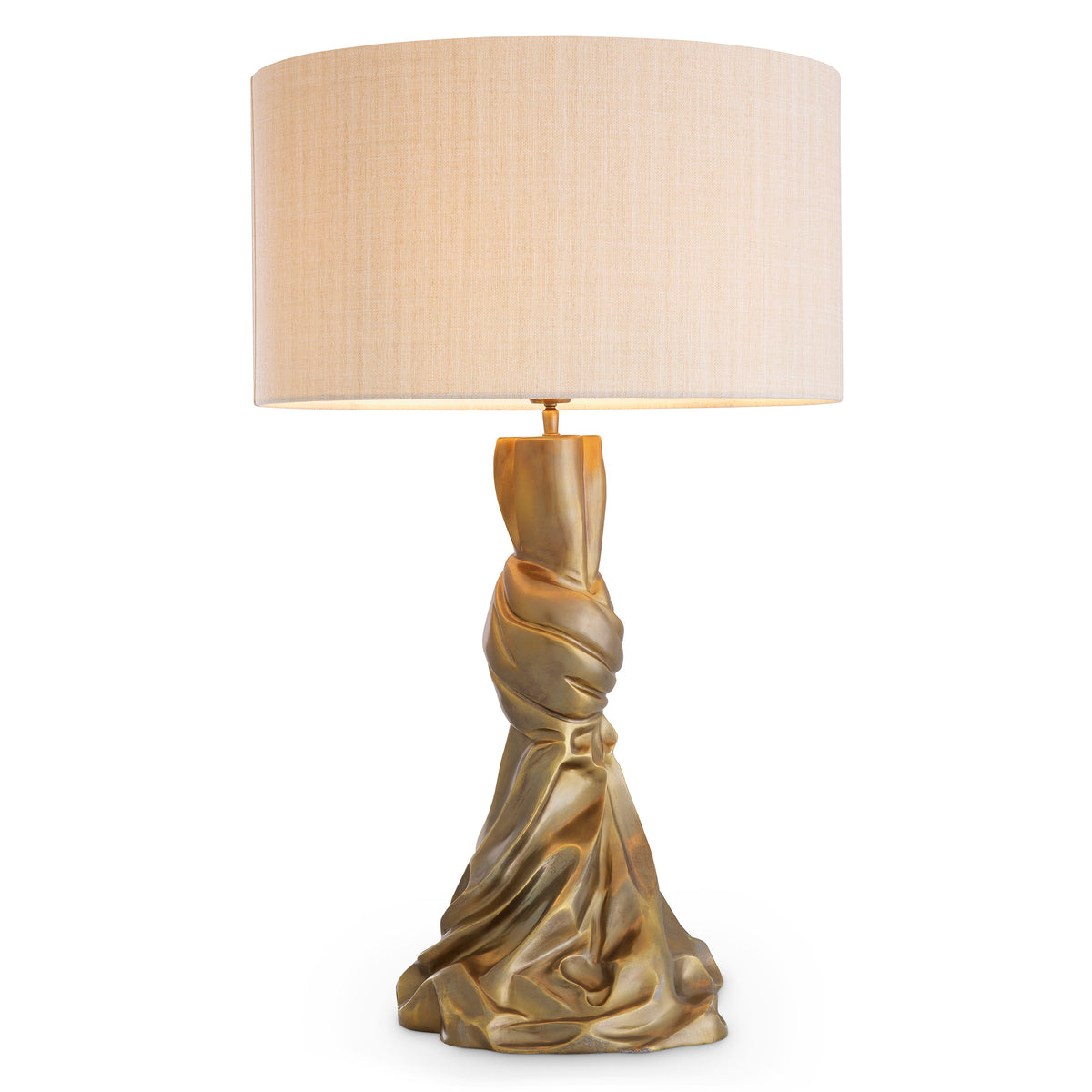 Table Lamp Banyan Vintage Brass Finish Incl Shade Eichholtz