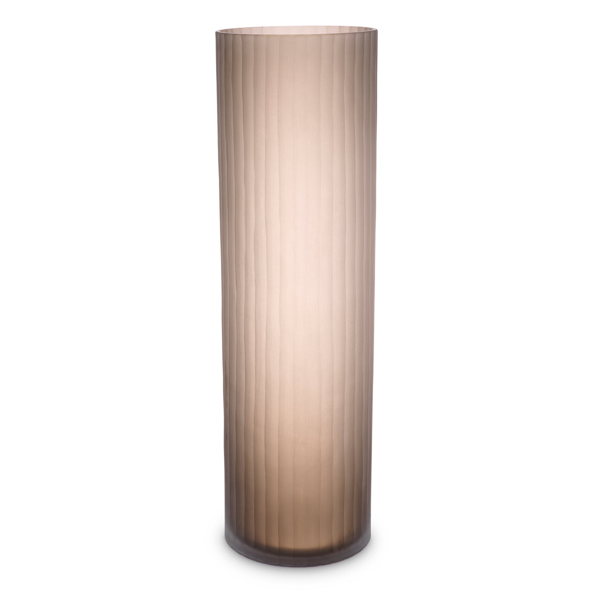 Vase Haight Large Frosted Brown Glass Eichholtz