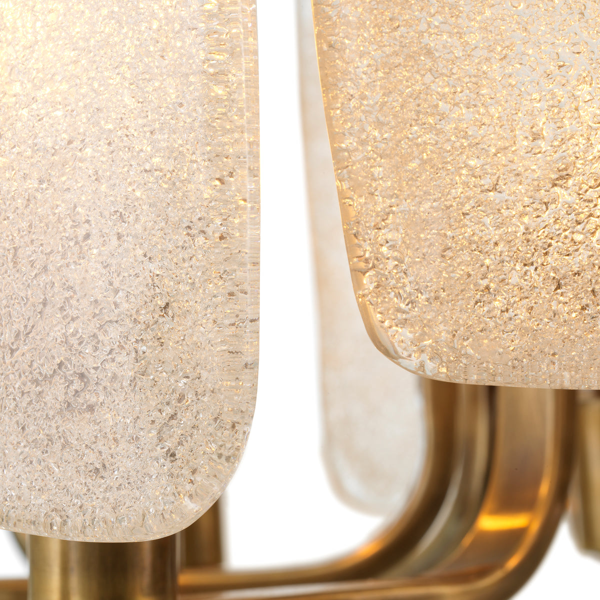 Chandelier Serrano Vintage Brass Finish Handmade Glass Eichholtz