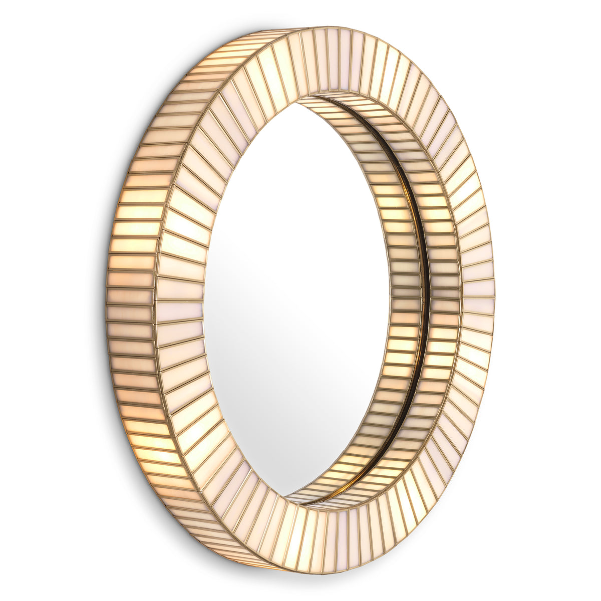 Mirror Monari With Light Antique Brass Finish Eichholtz