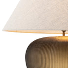 Table Lamp Bayly Stone Finish Incl Linen Mix Shade Eichholtz