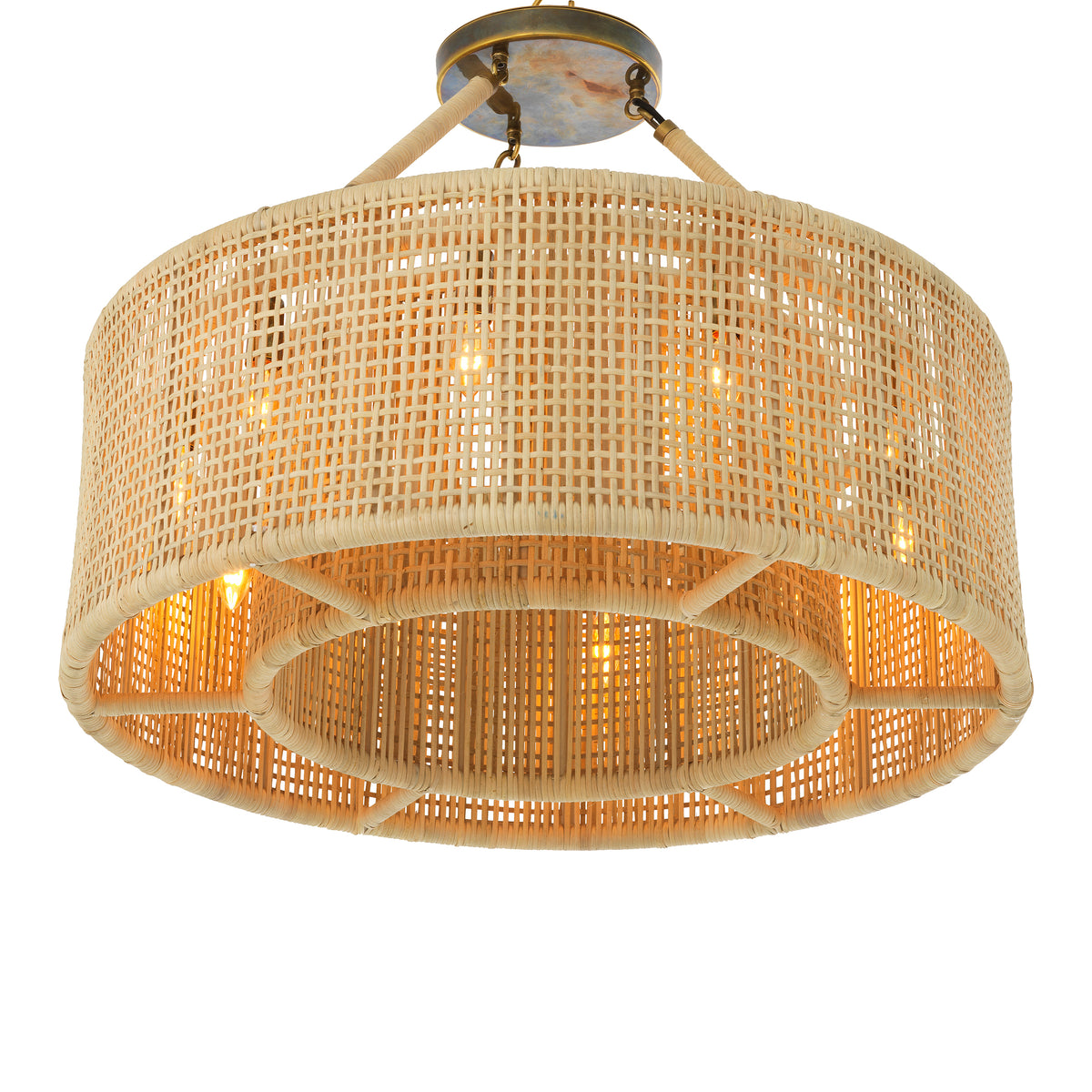 Chandelier Bernardi Natural Rattan Eichholtz