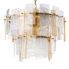 Chandelier Cassiano Structure Glass Antique Brass Finish Eichholtz
